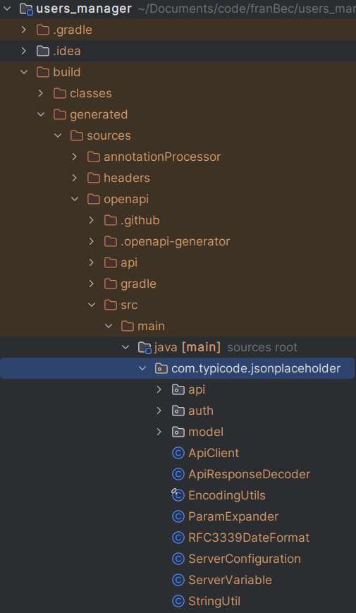 generated folder